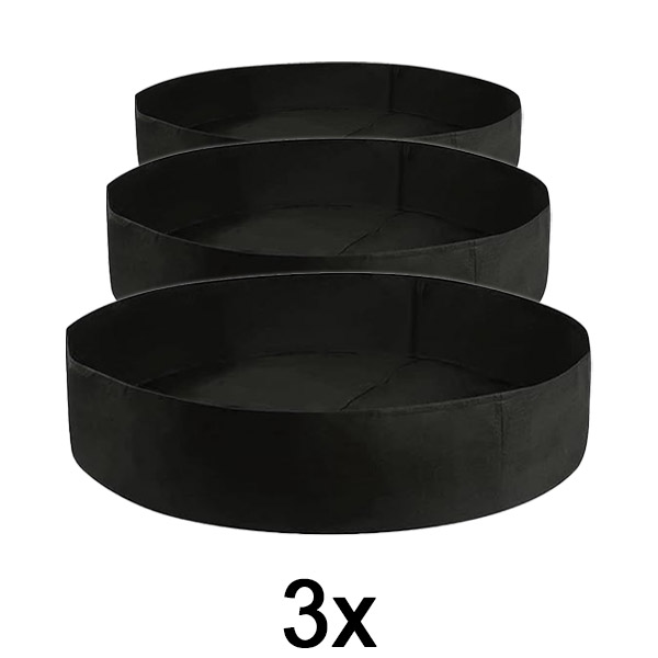 3x Canteiro elevado em tecido – 90 x 30 cm, feltro respirável | PLANTIE