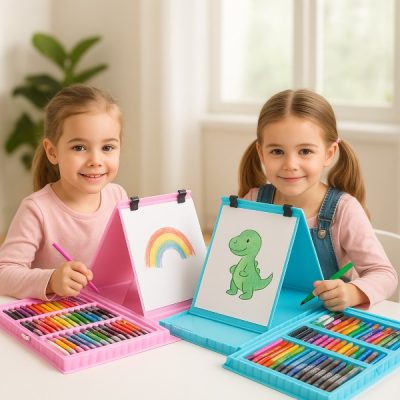 Conjunto de arte com 208 peças e cavalete retrátil | ARTIMASTER