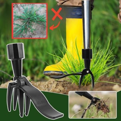 Arrancador de ervas daninhas com 4 garras – alumínio, sem se dobrar, sem produtos químicos | ROOTNIK